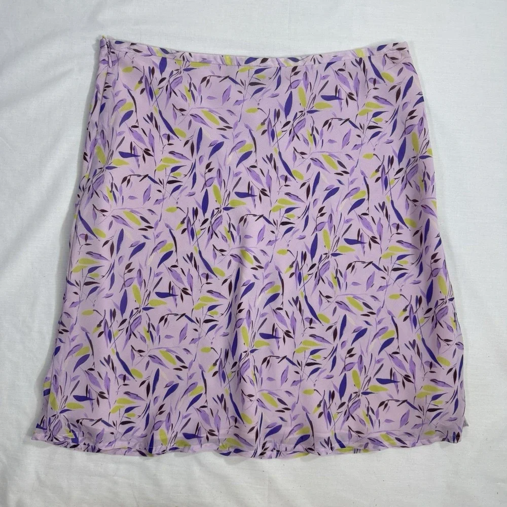 Y2K skirt women's lavender Floral‎ print Old Navy size 16
